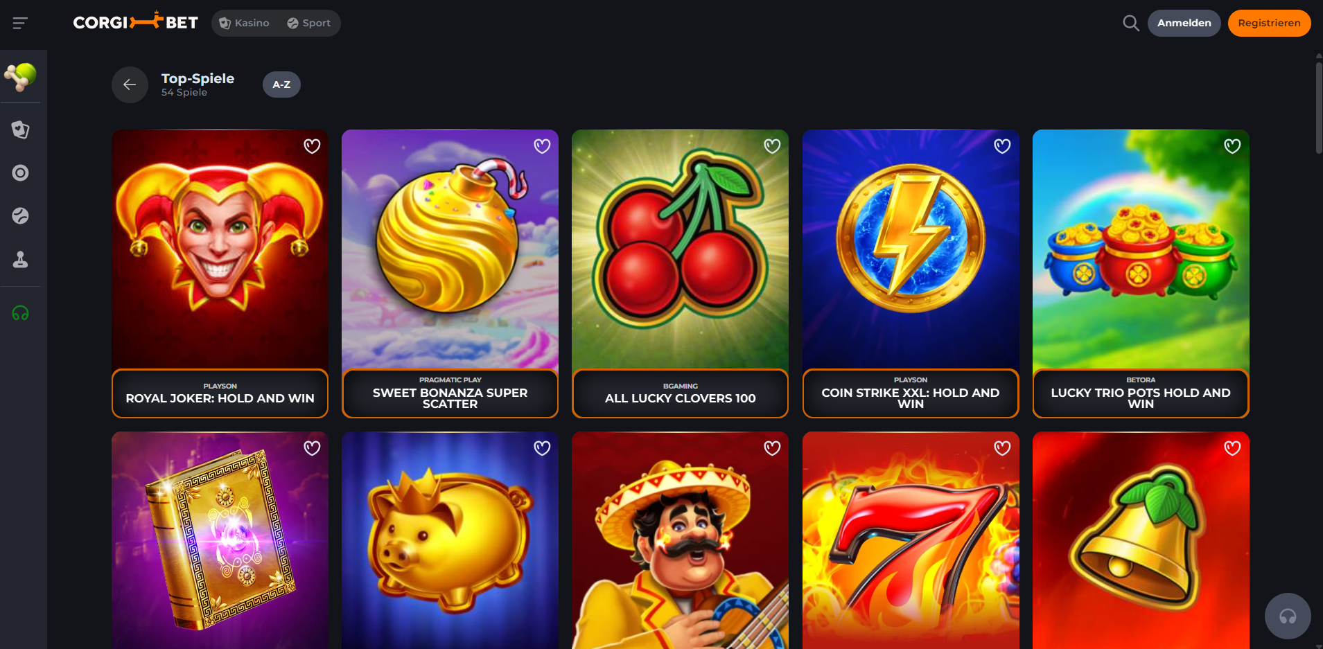 CorgiBet Top-Spiele mit Royal Joker und Sweet Bonanza Super Scatter