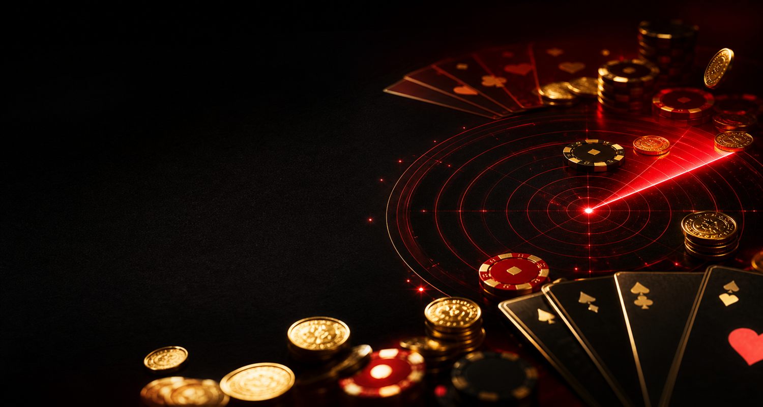 Online Casinos in Österreich im Test – Roulette, Casino-Chips und Spielkarten auf dem BonusRadar-Radar
